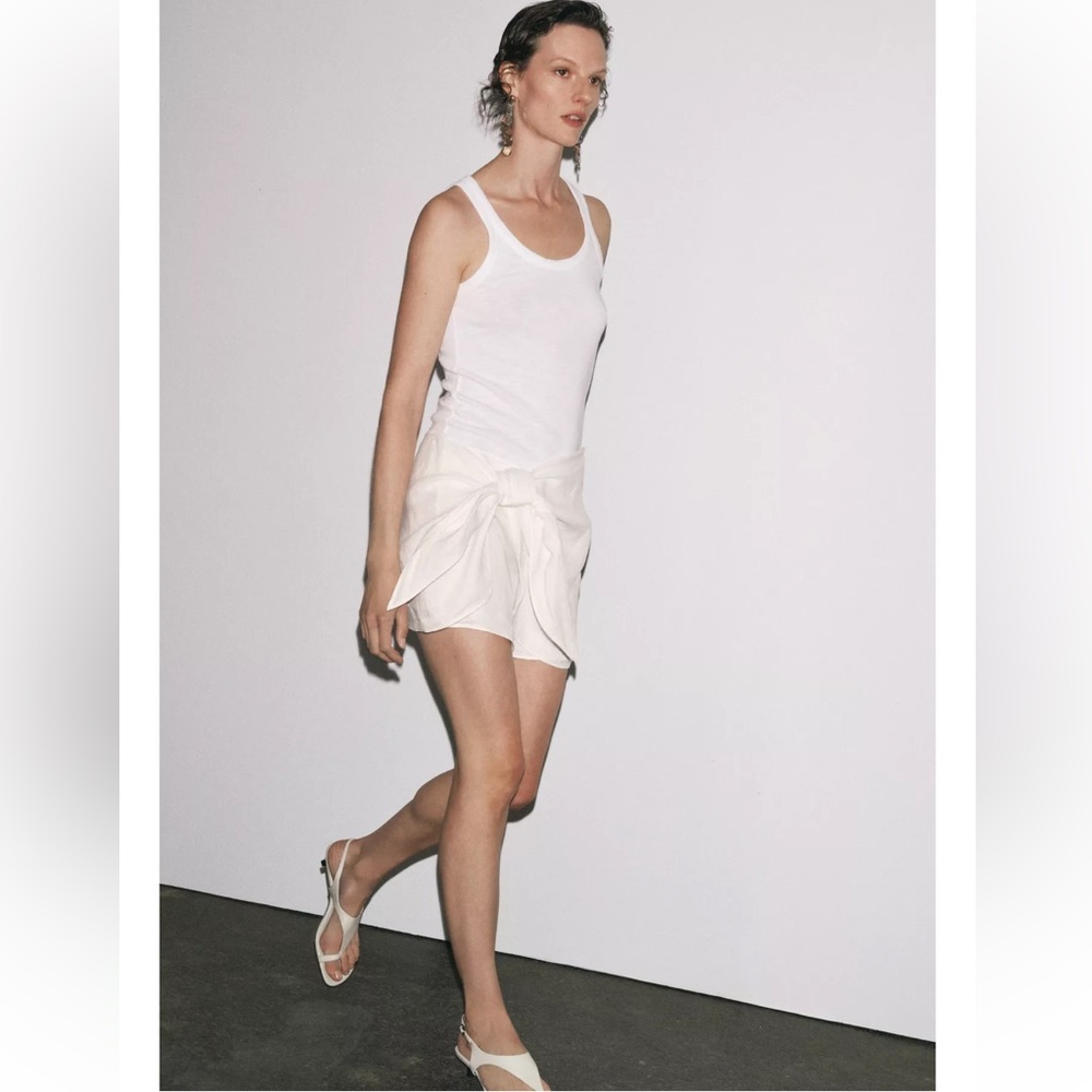 100% Linen Mini Pareo Skirt